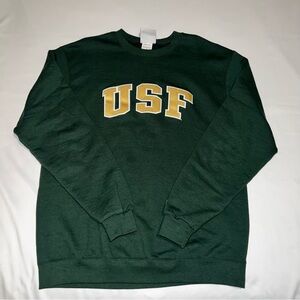Champion Dark Green USF Crewneck Sweatshirt